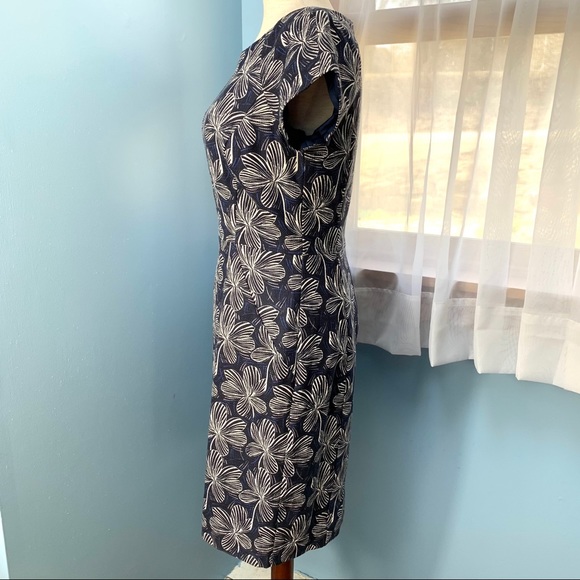 NWT J. Crew Floral Basketweave Short Sleeve Dress - Picture 3 of 9